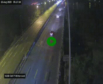 Webcam sur le périphérique de Bordeaux à l'est de la ville. Caméra située sur le Pont Mitterand sur la N230