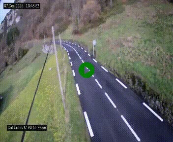 Webcam dans les Pyrénées Atlantique au niveau du col d'Urdos et du fort du Pourtalet sur la N134, en direction du Col et du tunnel du Somport, à 765 mètres d'altitude