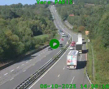 Caméra routière sur l'autoroute A20 à Bessines-sur-Gartempe. Vue orientée vers Paris