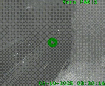 Caméra routière sur l'autoroute A20 au nord de Limoges, à la jonction avec la N520. Vue orientée vers Paris