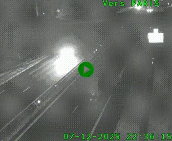 Caméra routière sur l'autoroute A20 au nord de Limoges, à la jonction avec la N520. Vue orientée vers Paris