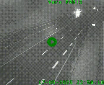 Caméra routière sur l'autoroute A20 à Saint-Hilaire-Bonneval, au sud de Limoges. Vue orientée vers Paris