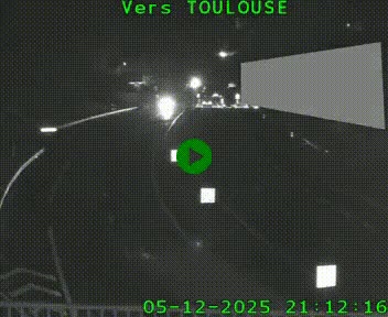 Caméra routière sur l'autoroute A20 à Noailles, en périphérie de Brive-la-Gaillarde. Vue orientée vers Toulouse