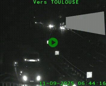 Caméra routière sur l'autoroute A20 à Noailles, en périphérie de Brive-la-Gaillarde. Vue orientée vers Toulouse