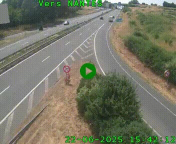 Webcam N147 au nord de Poitiers et à la jonction avec la A10