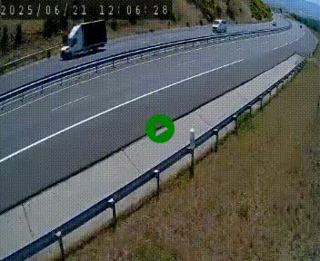Caméra autoroute A75 à hauteur de la sortie 42 (Rodez, Laissac, Aire de l'Auvergne) située sur la commune d'Auberoques, près de Sévérac-le-Château
