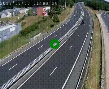 Caméra autoroute A75 à hauteur du col du rocher blanc en direction de Montpellier