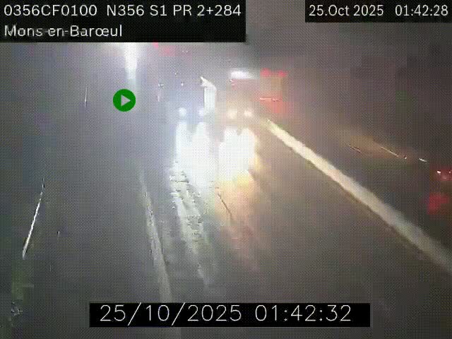 Webcam à l'entrée de Lille en direction du périphérique, à proximité de Mons-en-Baroeul sur la N356