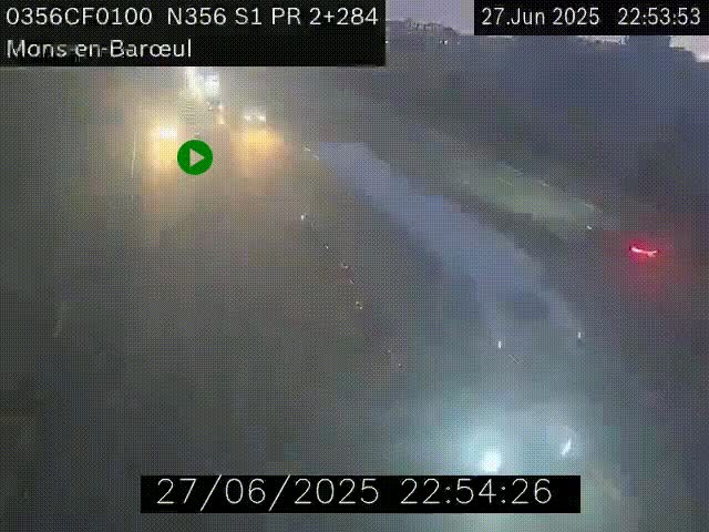 Webcam à l'entrée de Lille en direction du périphérique, à proximité de Mons-en-Baroeul sur la N356