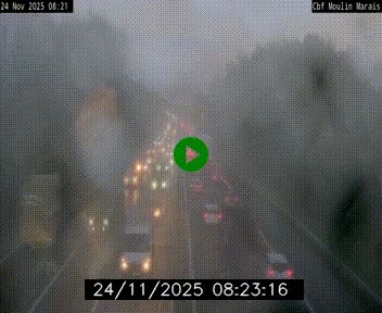 Webcam sur le périphérique de Nantes (N844) entre la Porte de Saint-Luce et la Porte d'Anjou, à l'est de la ville