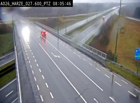 Caméra autoroute Belgique - Sougné-Remouchamps,E25 direction Luxembourg