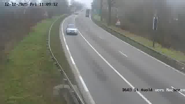 Webcam sur la D603 située à proximité de Saint-Avold. Vue orientée vers Macheren.
