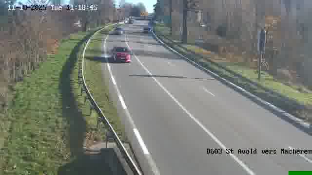 Webcam sur la D603 située à proximité de Saint-Avold. Vue orientée vers Macheren.
