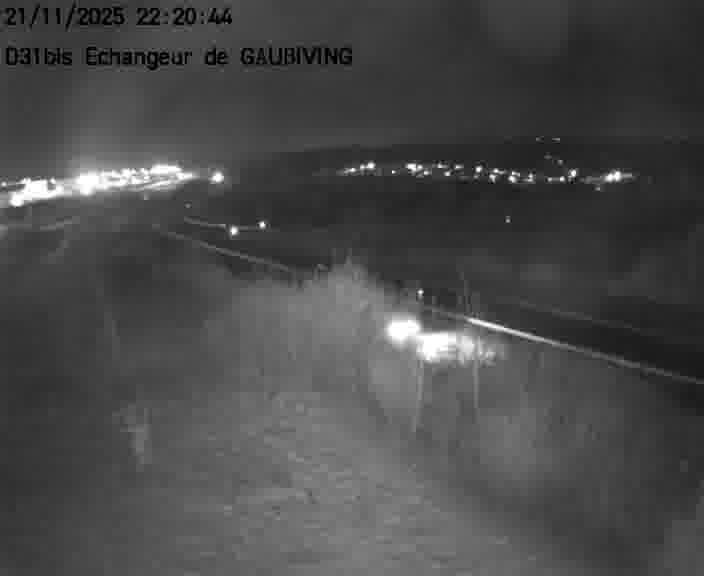 Dispositif d’observation sur D31bis (France) à Gaubiving, en direction de Sarreguemines, offrant une visualisation fiable des conditions de circulation.