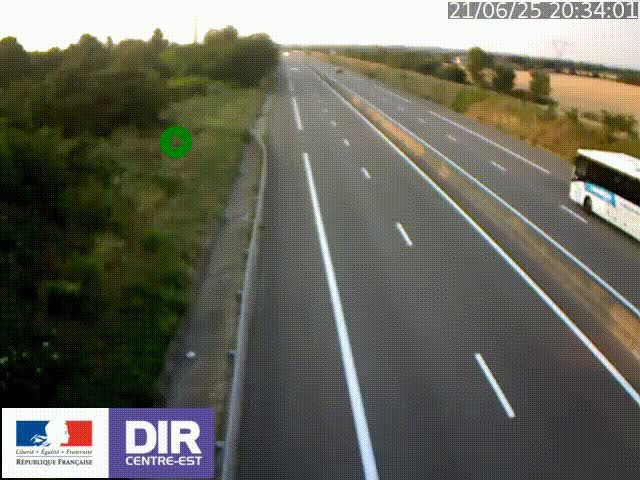 Webcam sur le contournement de Valence, sur la Nationale 7, à la jonction avec la N532, caméra orientée vers Grenoble