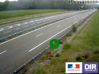 Webcam autoroute sur l'A77 à hauteur de Pouilly-sur-Loire en direction de Nevers