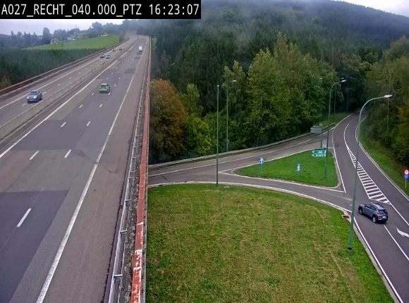 Webcam sur A27/E42 après Malmedy. Vue orientée vers l'Allemagne