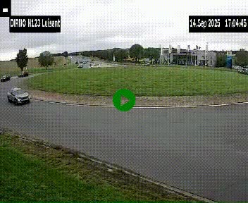 Webcam en périphérie de Chartres sur la N123, à hauteur de Luisant. Vue orientée vers Chartres