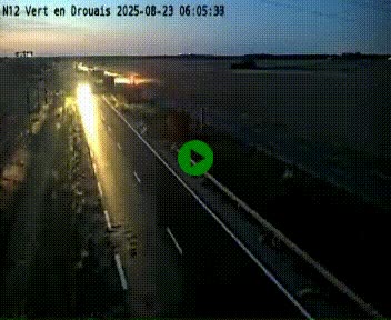 Webcam à hauteur de Vert-en-Drouais sur la N12, en périphérie de Dreux. Vue orientée vers Alençon
