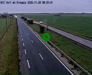 Webcam à hauteur de Vert-en-Drouais sur la N12, en périphérie de Dreux. Vue orientée vers Alençon