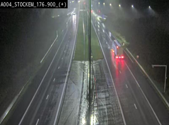 Webcam au-dessus de l'E411 sur la N83 à hauteur de la sortie Stockem. Vue orientée vers Arlon