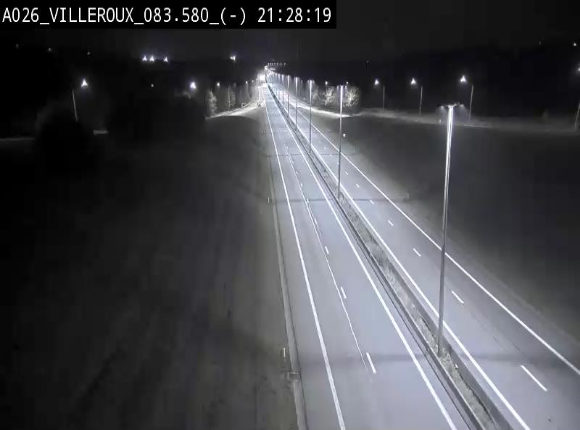 Webcam autoroute A26/E25 à hauteur de Vaux-sur-Sûre, à la jonction avec la N85 en direction de Liège - BK 83.6