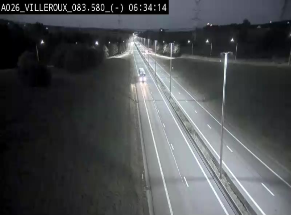 Webcam autoroute A26/E25 à hauteur de Vaux-sur-Sûre, à la jonction avec la N85 en direction de Liège - BK 83.6