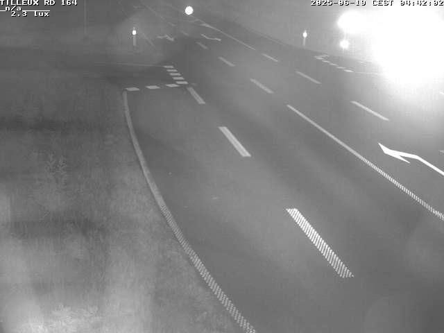 Webcam sur la RD164 à Tilleux. Vue orientée vers Neufchâteau