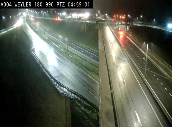 Webcam à la jonction entre la N81 et l'E411 à hauteur de la sortie 32 Longwy/Messancy à Arlon. Vue orientée vers Bruxelles
