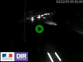 Caméra autoroute sur A6 - Valvert, près de Lyon, en direction de Paris, à hauteur de la sortie 36 Porte du Valvert