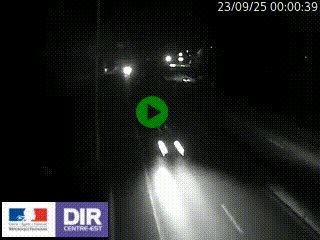 Caméra autoroute sur A6 - Valvert, près de Lyon, en direction de Paris, à hauteur de la sortie 36 Porte du Valvert