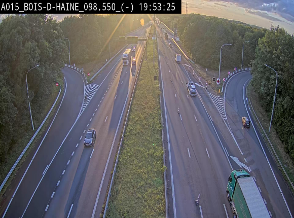 Webcam autoroute Belgique - Bois d'Haine - E42 - BK 98.6