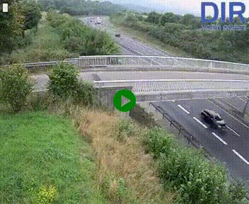 Webcam sur A84 à hauteur de Pont-Farcy, au niveau du pont autoroutier sur la Vire, au sud de Saint-Lô