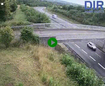 Webcam sur A84 à hauteur de Pont-Farcy, au niveau du pont autoroutier sur la Vire, au sud de Saint-Lô