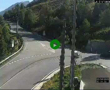 Webcam au carrefour de la croisade, à la jonction entre la N22 et la N320, avant le poste de douane franco-andorrane. Webcam à 1790 mètres d'altitude