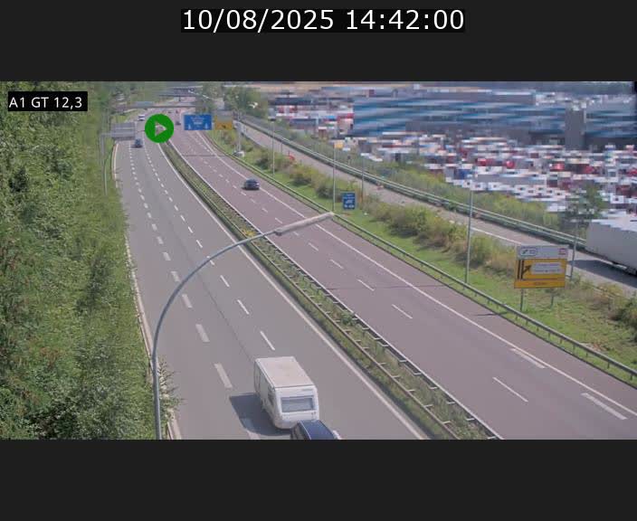 Traffic live webcam Luxembourg Senningerberg - A1 direction Allemagne - BK 12.3