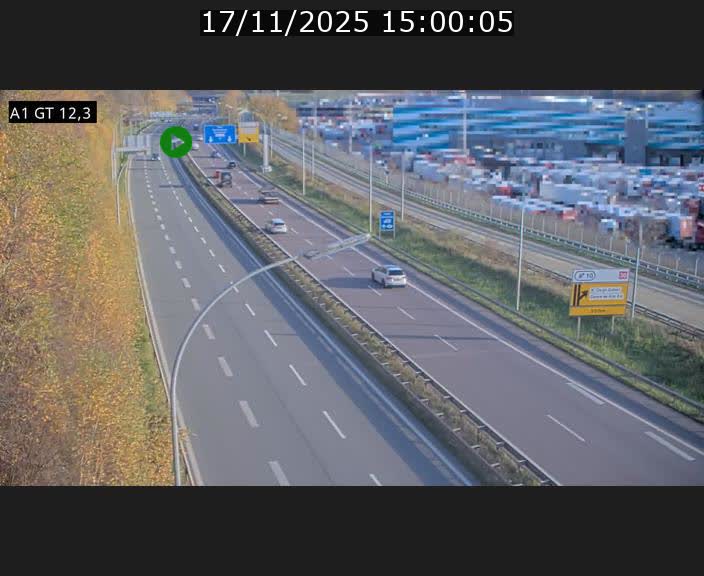 Traffic live webcam Luxembourg Senningerberg - A1 direction Allemagne - BK 12.3