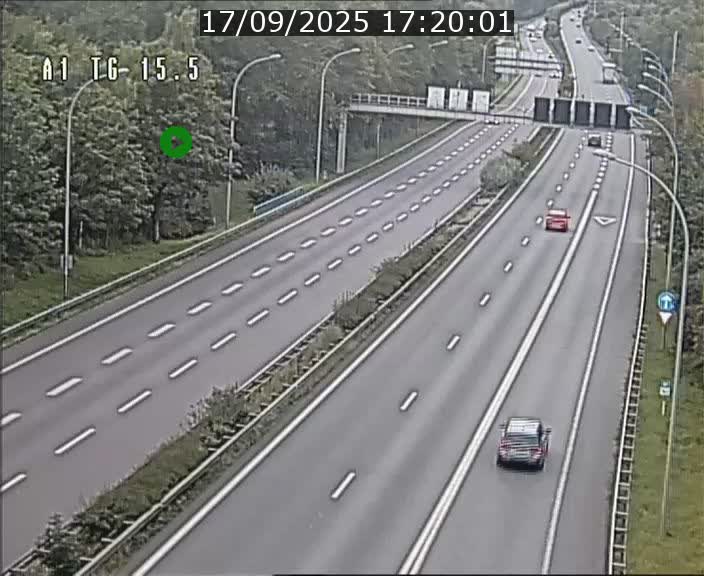 Traffic live webcam Luxembourg Munsbach - A1 direction Luxembourg - BK 15.5