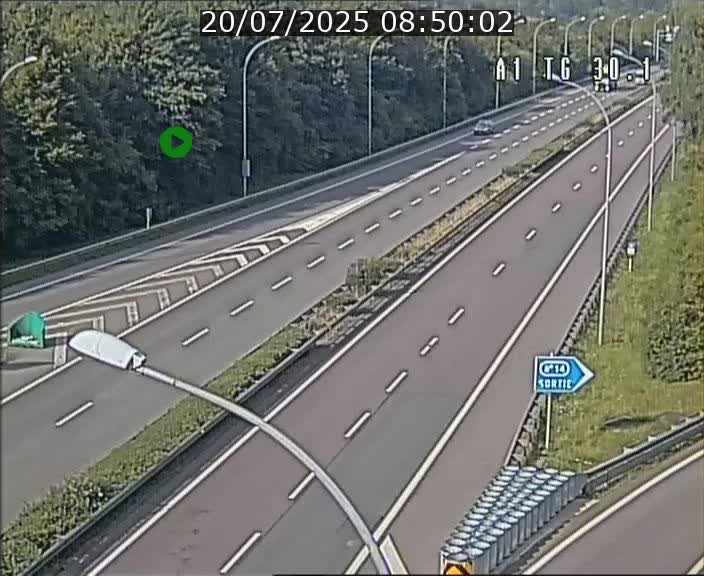 Traffic live webcam Luxembourg Grevenmacher - A1 direction Luxembourg - BK 30.1