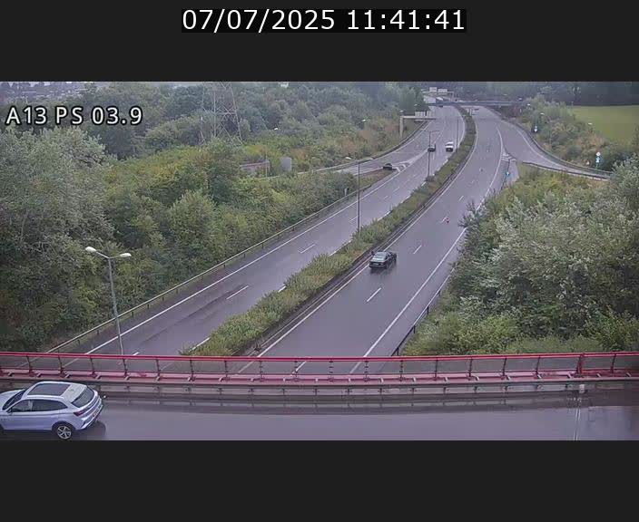 Traffic live webcam Luxembourg Differdange - A13 direction Esch-sur-Alzette - BK 3.9