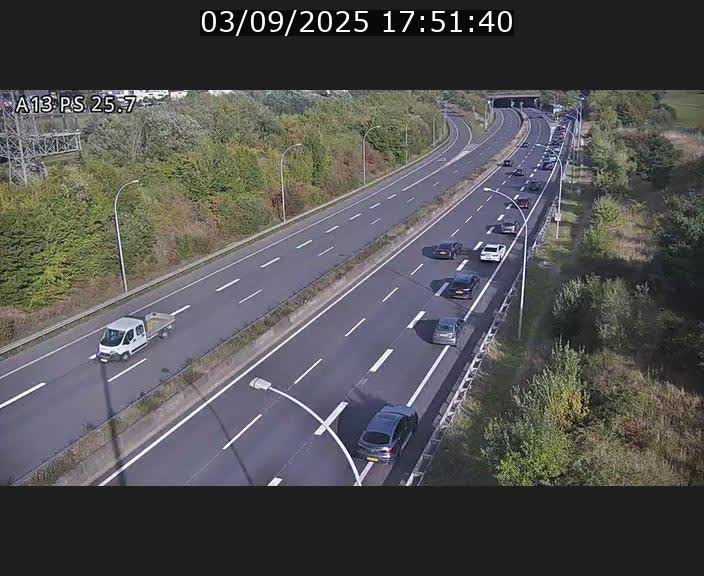 Traffic live webcam Luxembourg Frisange - A13 direction Allemagne - BK 26