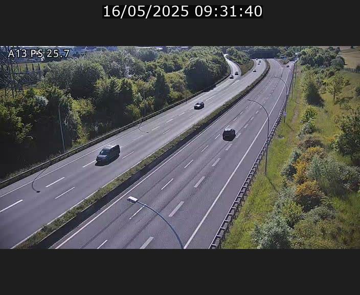 Traffic live webcam Luxembourg Frisange - A13 direction Allemagne - BK 26