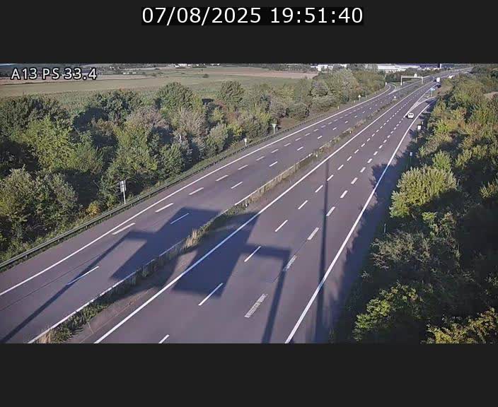 Webcam trafic sur A13 à hauteur de Mondorf-les-Bains en direction d'Altwies