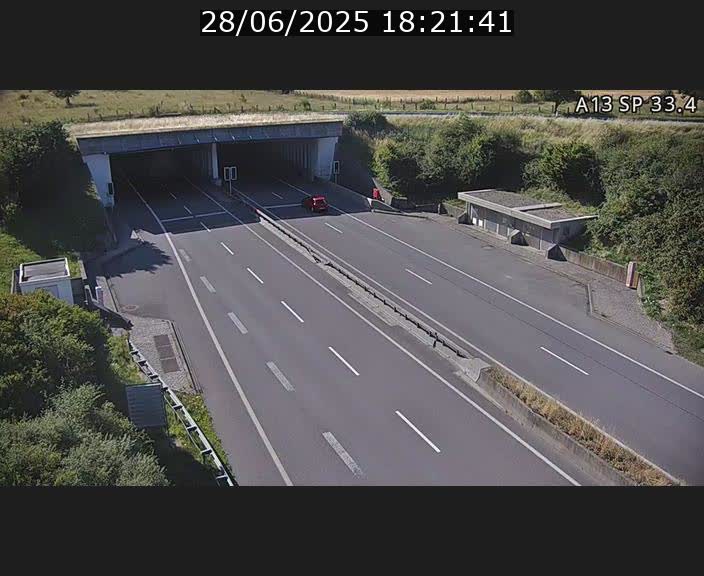 Webcam trafic sur A13 à hauteur d'Altwies en direction de Mondorf-les-bains et en provenance de l'Allemagne