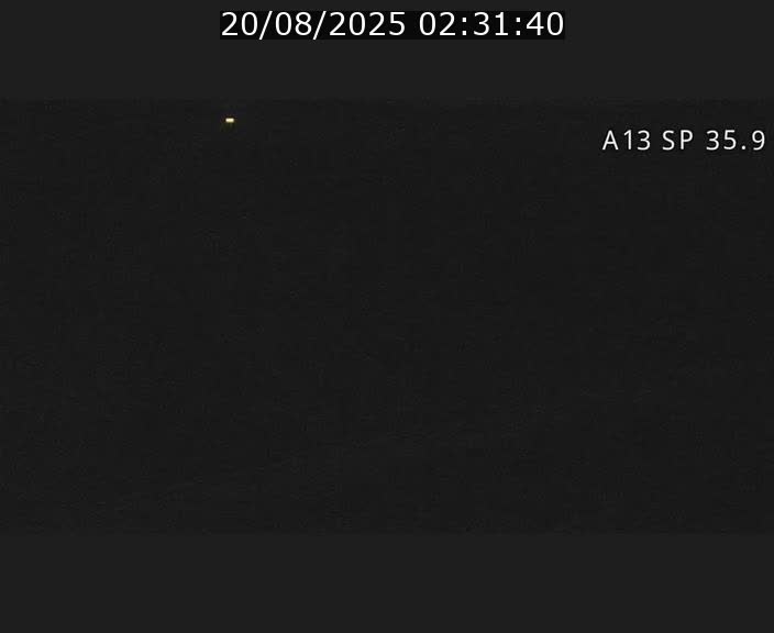 Webcam trafic sur A13 à l'entrée ouest du tunnel Markusbierg à Remerschen. Vue orientée vers Mondorf-les-Bains.