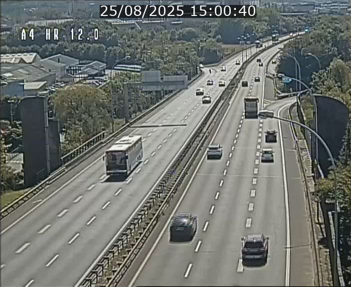 Traffic live webcam Luxembourg Jonction Foetz - A4 - BK 12.0 - direction Esch sur Alzette