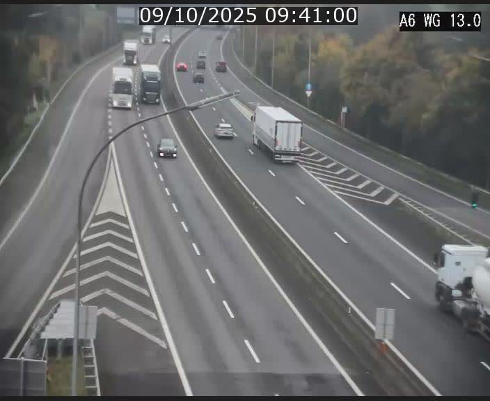 Traffic live webcam Luxembourg Mamer - A6 - BK 13 - direction Luxembourg/France/Allemagne