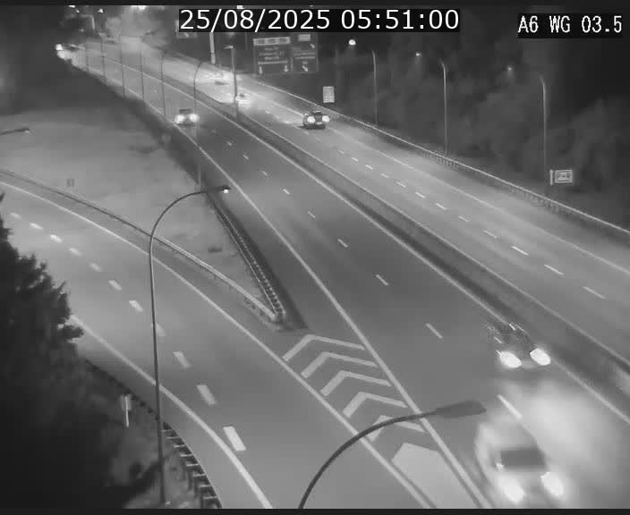 Traffic live webcam Luxembourg - Croix de Cessange - A6 - BK 3.5 - direction France/Allemagne