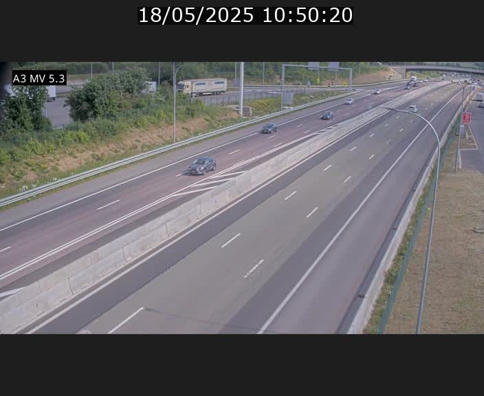 Webcam à l'Aire de Berchem au Luxembourg sur l'A3. Vue orientée vers la France