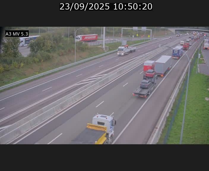 Webcam à l'Aire de Berchem au Luxembourg sur l'A3. Vue orientée vers la France